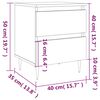 vidaXL öökapp, must, 40 x 35 x 50 cm, tehispuit
