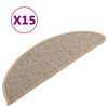 vidaXL trepimatid 15 tk 56 x 17 x 3 cm pruunid poolringikujulised