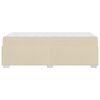 vidaXL Voodi raam madratsiga cream 90 x 190 cm kangas