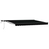 vidaXL Manuaalne varikatus LED-idega Must ja Anthracite 4 &times; 3,5 m