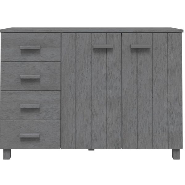 vidaXL öökapp "HAMAR", tumehall, 113x40x80 cm, männipuit