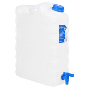 vidaXL veekanister kraaniga, l&auml;bipaistev, 20 l, plast