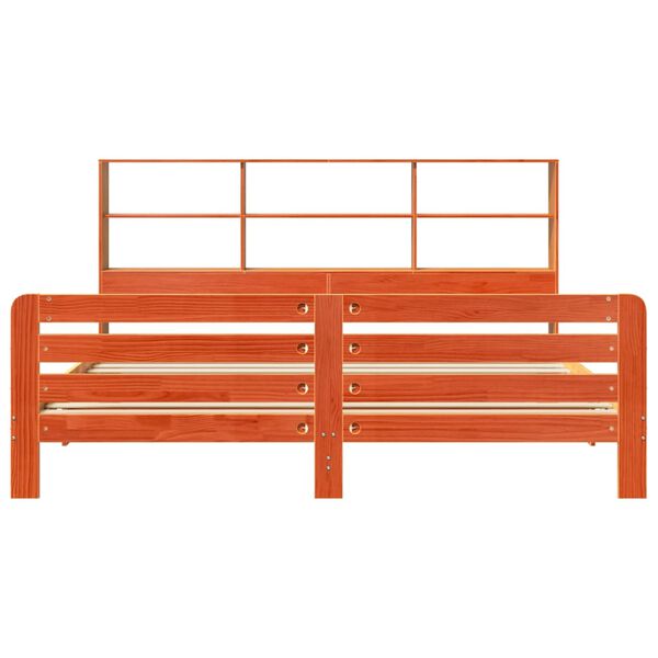 vidaXL voodiraam ilma madratsita, vahapruun, 180 x 200 cm, m&auml;nnipuit