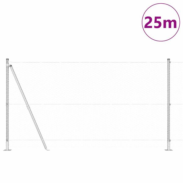 vidaXL Aiapost H&otilde;bedane 25 x 1,2 m (25 mm silmadega) Teras