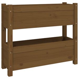 vidaXL taimekast, meepruun, 77 x 25 x 66 cm, m&auml;nnipuit
