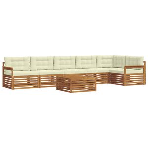 vidaXL V&auml;li diivanikomplekt padjaga 7 pcs Looduslik ja kreem