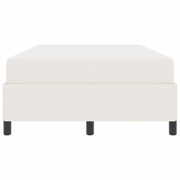 vidaXL Voodi raam madratsiga cream 120 x 200 cm kangas