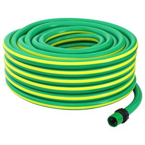 vidaXL Aed voolik 5-kihiline Roheline ja Kollane 1 / 2'' 10 m PVC