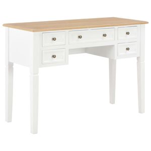 vidaXL kirjutuslaud, valge, 109,5 x 45 x 77,5 cm, puit