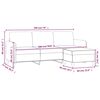 vidaXL 3-kohaline diivan jalapingiga, roosa, 180 cm, samet
