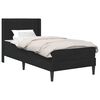 vidaXL Voodiraam madratsiga peaga Must 90 x 190 cm Samet