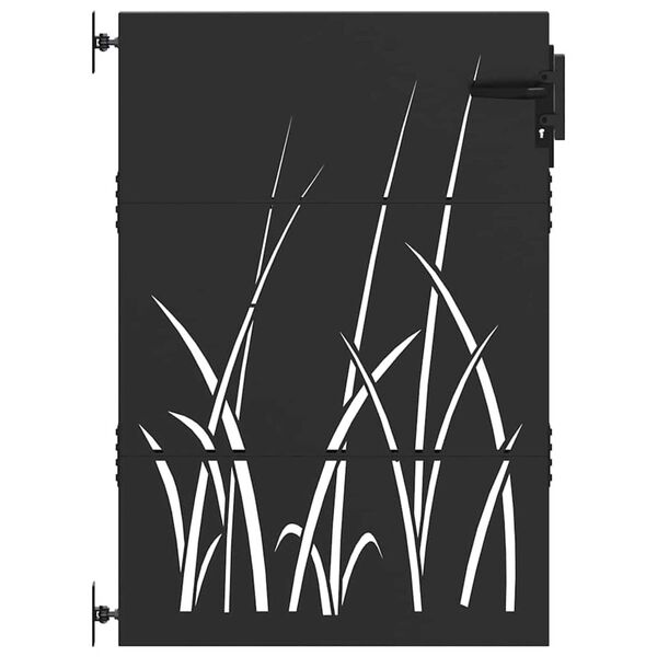 vidaXL Aia aed lukuga Must 85 x 125 cm Pulbervärvitud Teras