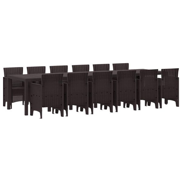 vidaXL Aia s&ouml;&ouml;gilaudade komplekt 13 pcs Pruun Polt rattan