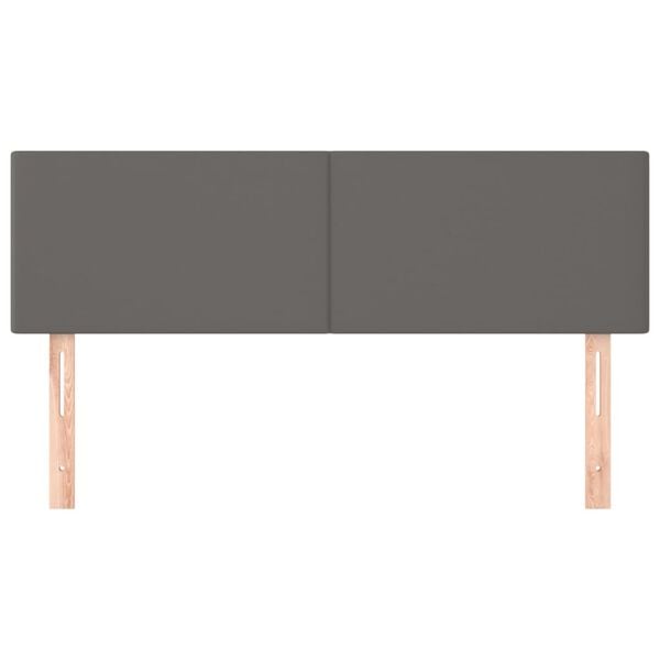 vidaXL voodipeatsid, hall, 144x5x78/88 cm, kunstnahk