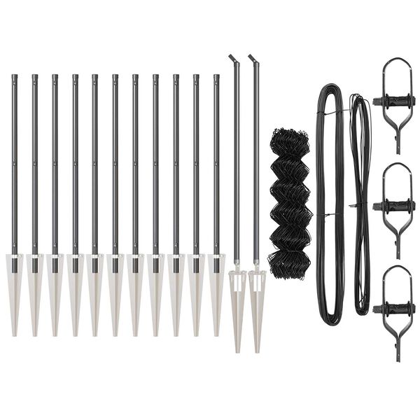 vidaXL Aiapost Hall 25 x 0,6 m (60 x 60 mm v&otilde;rk) Terased ja PVC