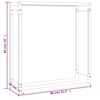vidaXL küttepuude rest, mattmust, 80x28x86 cm, teras