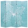 vidaXL kokkupandav sirm 200 x 170 cm liblikaga, sinine