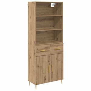 vidaXL K&otilde;rgushein sahtliga K&auml;sit&ouml;&ouml;puu 69,5 x 34 x 180 cm Tehispuit
