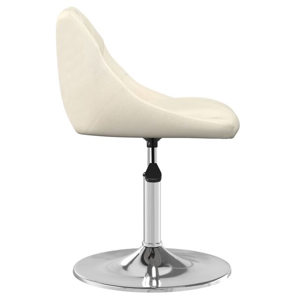 vidaXL pööratavad söögitoolid 4 tk, kreemjas, samet