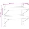 vidaXL 2-korruseline seinariiul 50x23,5x48cm hõbedane roostevaba teras