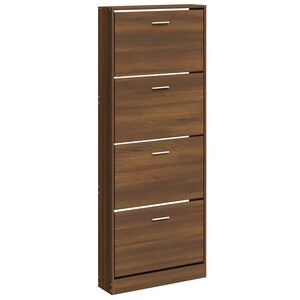 vidaXL jalatsikapp, pruun tamm, 59 x 17 x 150 cm, tehispuit