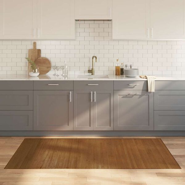 vidaXL vaip, ristk&uuml;likukujuline, pruun, 100 x 200 cm, bambus