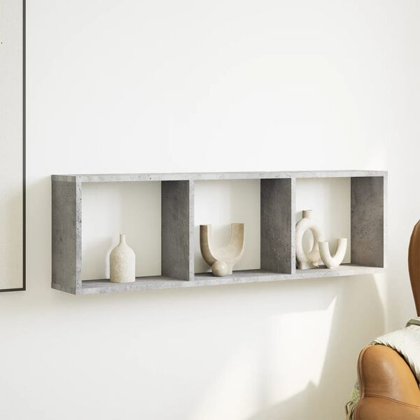 vidaXL seinakapp, 100x16x30 cm, betoonhall, tehispuit