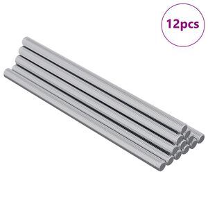vidaXL Kere Keermestatud Rodid 12 pcs H&otilde;bedane M6 x 120 mm Metall