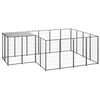 vidaXL koeraaedik, must, 6.05 m&sup2;, teras