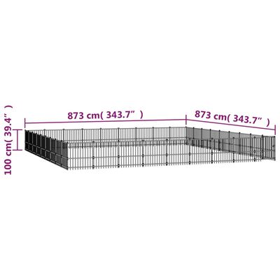vidaXL koeraaedik, teras, 76,21 m²