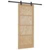 vidaXL Libisev uks Naturaalne ja must 86 x 211 cm Toekas m&auml;nnipuit