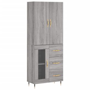 vidaXL k&otilde;rge kapp, hall Sonoma tamm, 69,5 x 34 x 180 cm, tehispuit
