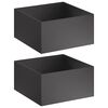 vidaXL Aia istutuspot 2 tk Must 80 x 80 x 40 cm K&uuml;lmvalmistatud teras
