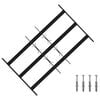 vidaXL Turva grill akendele 3 risttalaga 3 tk 43-74 cm Tsingitud teras