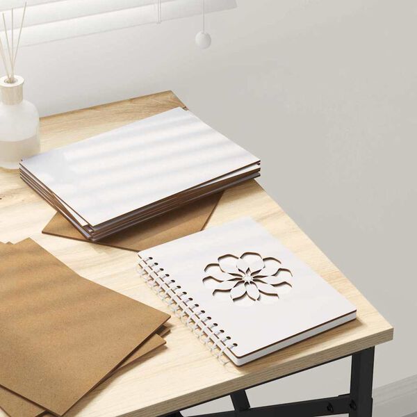 vidaXL Dekor Paneelid 50 pcs Valge 15 x 21 x 0.27 cm Tehispuit