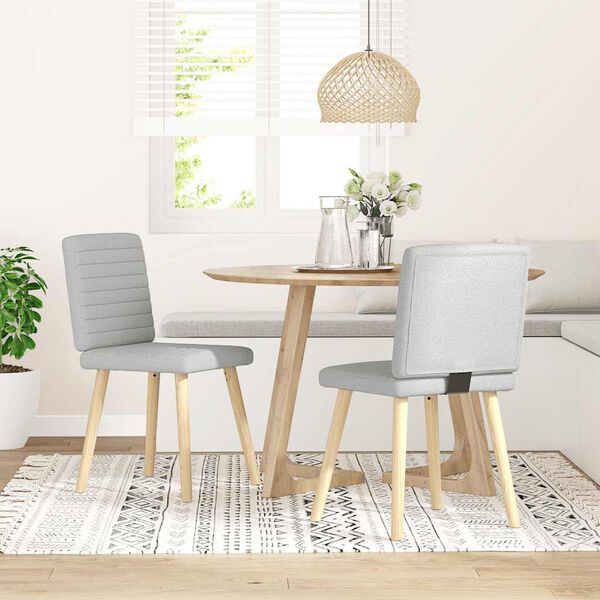 vidaXL söögitoolid 2 tk, pilvehall, kangas