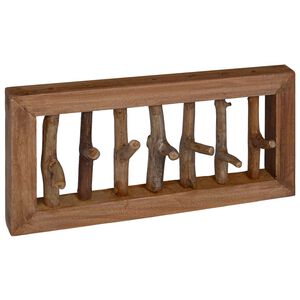 vidaXL Mantli Konks Neutraalne 50 x 10 x 25 cm Tugev Mahagoni Puit