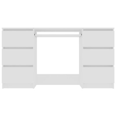 vidaXL kirjutuslaud, valge, 140 x 50 x 77 cm puitlaastplaat