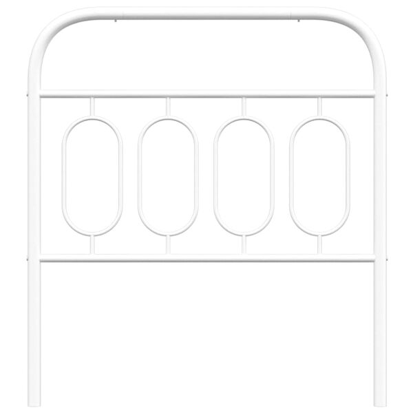 vidaXL metallist vahetatav voodipeats, valge, 80 cm