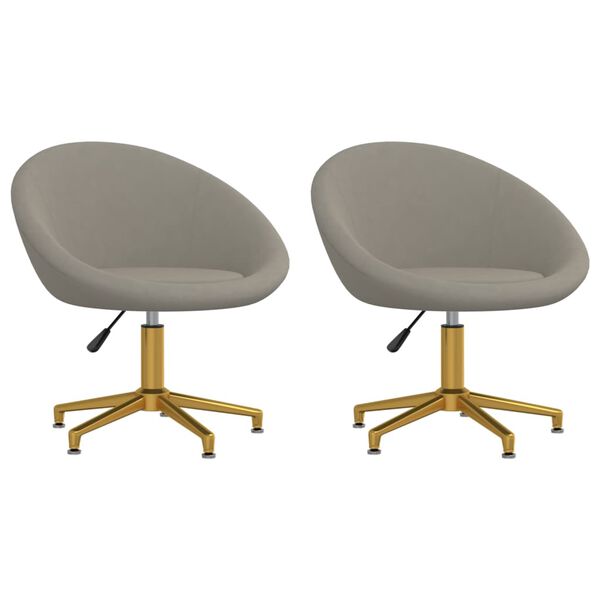 vidaXL s&ouml;&ouml;gitoolid 2 tk, helehall, samet