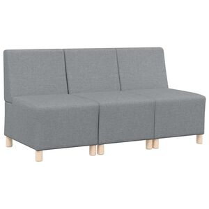vidaXL K&auml;etugedeta mooduldiivani element 3 pcs Helehall