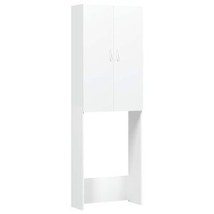 vidaXL pesumasinakapp, valge, 64 x 25,5 x 190 cm