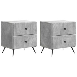 vidaXL &Ouml;&ouml;lambi kapp 2 pcs Betoonhall 43 x 34,5 x 47,5 cm Tehispuit