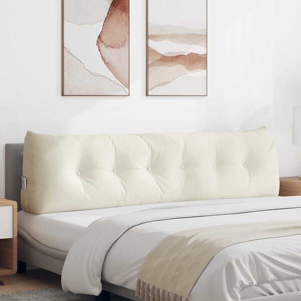 vidaXL Seljatugi padi cream 180 x 24 x 50 cm Samet