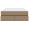vidaXL Voodi hoiukohaga ja madratsiga madratsiga 2 pcs Cappuccino Nahk