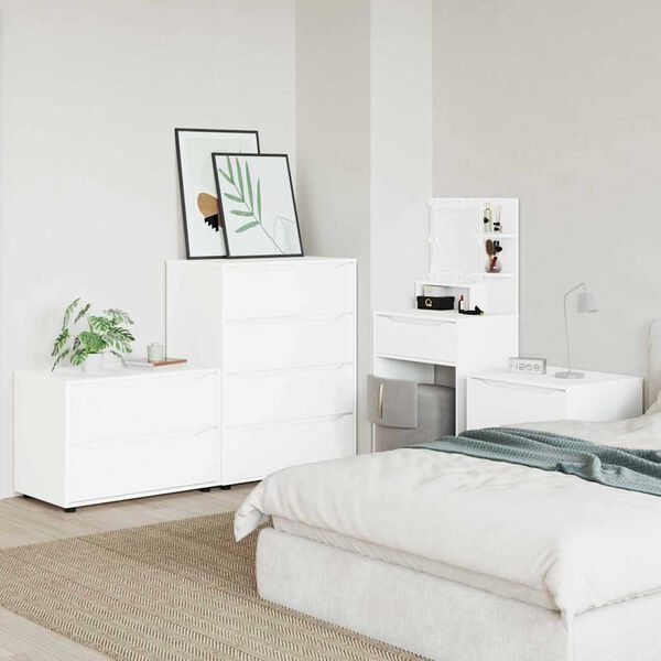 vidaXL Hoiukapp Valge 80 x 48 x 57 cm Tehispuit