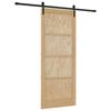 vidaXL Libisev uks Naturaalne ja must 86 x 211 cm Toekas m&auml;nnipuit