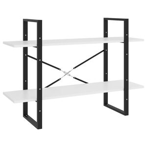 vidaXL 2-korruseline raamaturiiul 100x30x70 cm, valge, tehispuit