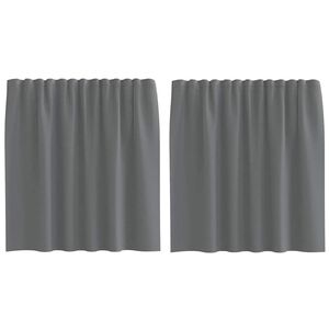 vidaXL voile kardinad varrastaskutega 2 tk, tumehall
