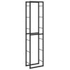 vidaXL küttepuude rest, must, 50x30x209 cm, teras